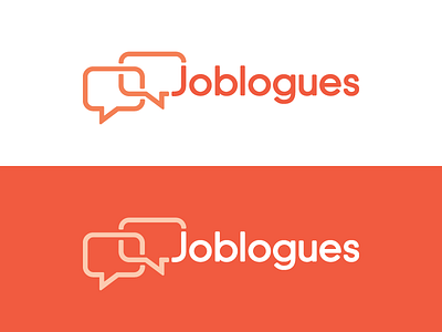 Joblogues Identity branding bubble conversation dialogue identity job logo orange speech bubble talk work