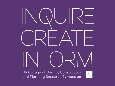 DCP Symposium logo mark purple research typography