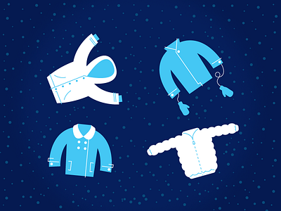 Winter Coats coats illustration mitts winter