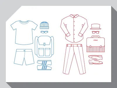 Fashion Outlines fashion gq illustration line menswear outline vector