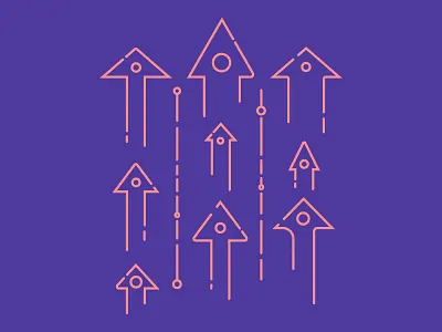 Up up up arrows illustration trees