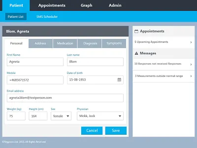 Responsive Web Application doctors forms healthcare responsive tabs