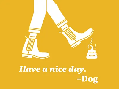 Sidewalk Dog dog flat illustration shoe