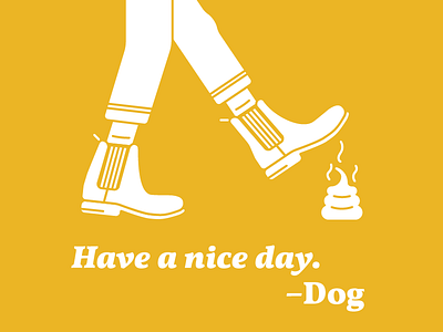 Sidewalk Dog dog flat illustration shoe