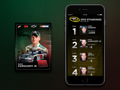 Nascar AR trading card concept ar augmented reality card mobile trading ui design user interface design