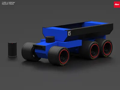 Motorpool Type 4 Kodiak 3d car motor racing render sci fi simple toy trailer truck vehicle