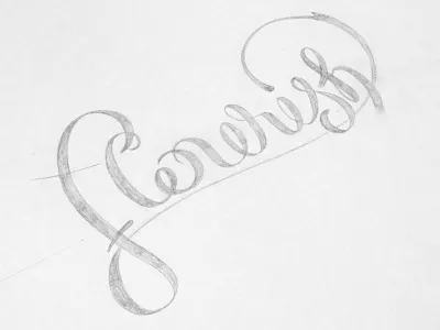 Flourish hand drawn hand lettering lettering script sketch type typography