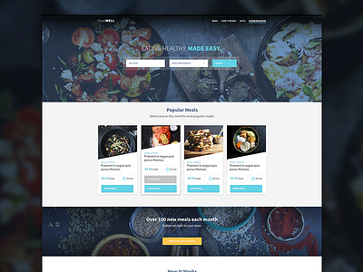 Foodwell cards food fresh menu ui