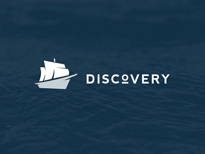 Ship Logo blue brand church discovery illustration logo mark nautical ocean sailing ship water