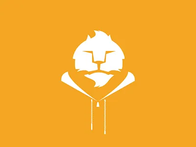 Lion-hoodie flat hoodie lion orange sketch