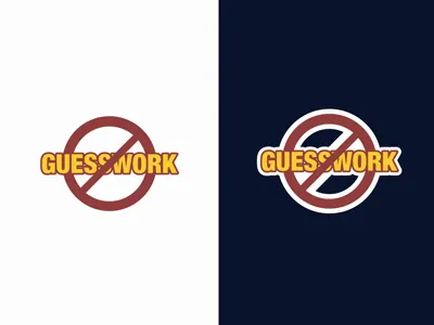 No Guesswork Badge design graphic