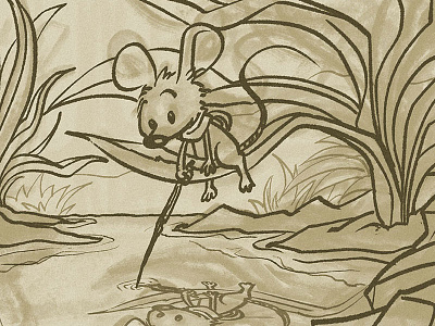 Mouse WIP cartoon character children book cute drawing illustration ink juvenile kidlitart mouse sketch wip