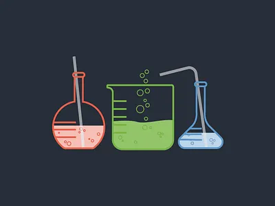 It's science. beaker case chemical experiment icon illustration lab line print science study
