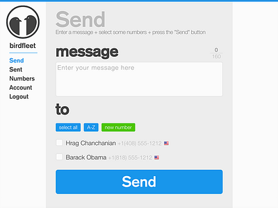 Birdfleet Send View birdfleet functional send message