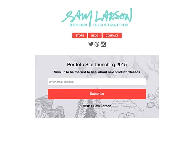 Sam Larson Art signup svg website