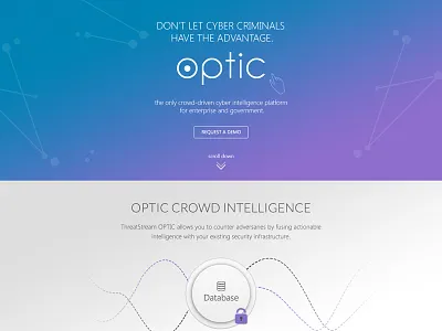 Optic Homepage clean design simple website