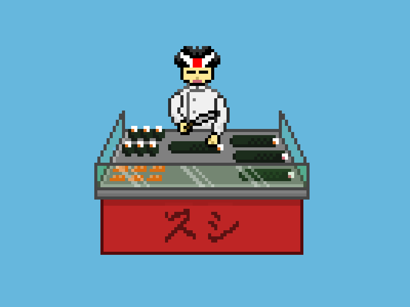 Sushiman pixel pixel animation pixel art pixelart sushi sushiman