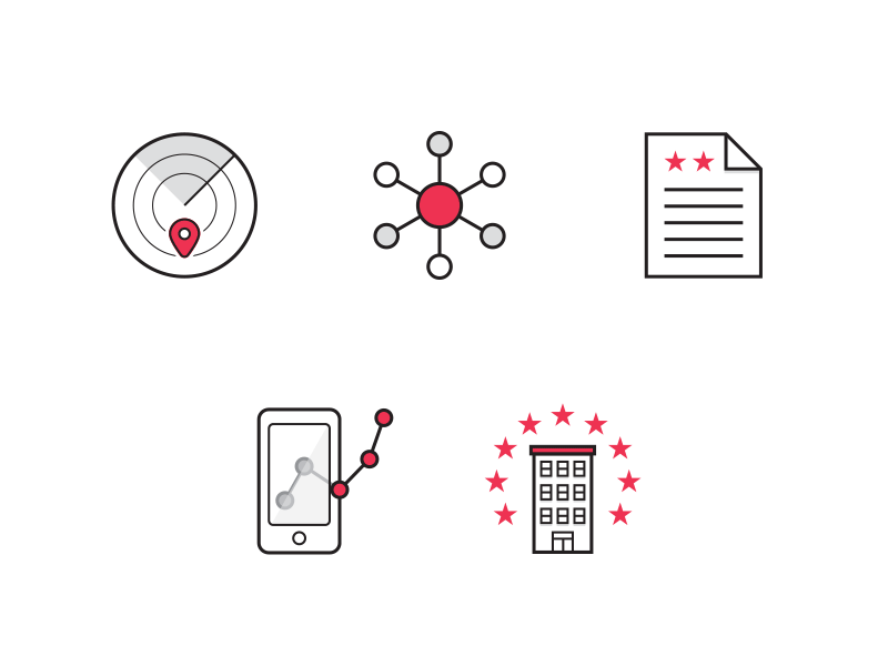 Whitespark Icons conversion focus lab handout hub icons illustration radar reputation