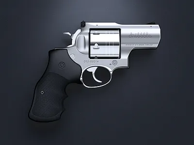 revolver gun icon metal pistol revolver ui