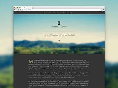 Matakana Wine Estate Website design information matakana website wine winery