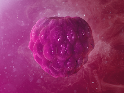 Weird raspberry. 3d c4d cinema 4d colorful design fruit render texture vray vrayforc4d