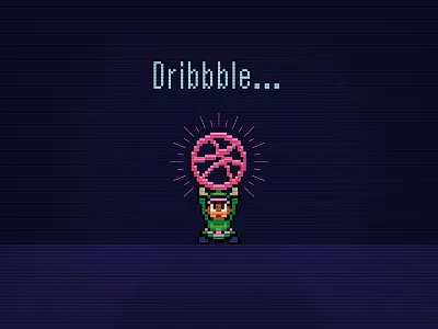 Dribbble... 8bit dribbble graphic link throwback triforce zelda