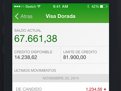 Bank App Practice 2 app bank design flat green ios8 sketch ui