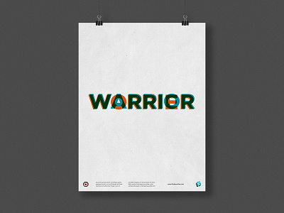 Poster Series "Think positive!" (2) blue orange poster type typography warrior worrier