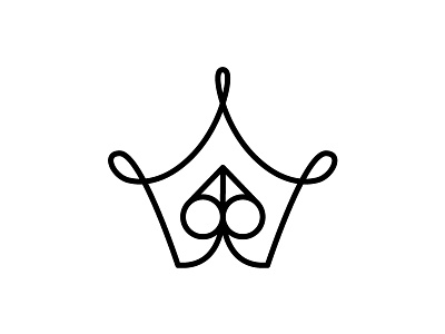 King of Spades card games cards custom king loops simple spades suits symmetrical symmetry