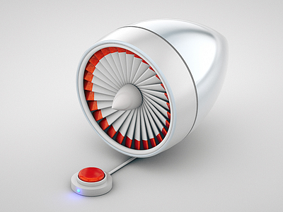 Turbine 3d model c4d cinema 4d red button render turbine