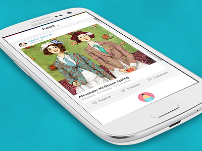 PENUP - Flat Design Concept android app feed flat galaxy penup redesign samsung sns social ui ux