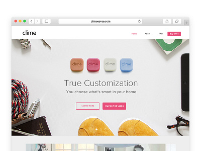 Clime website clime industrial design orange photo pink product design sensor