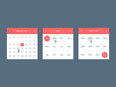 Date Picker Free PSD calendar date free month psd red ui web