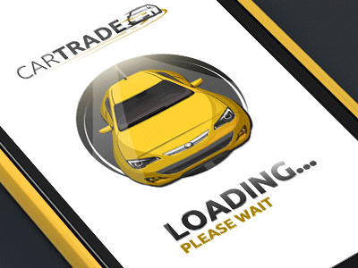 Dribbble Debut animate car debut gif gtc illustration opel preloader road sketch ui yellow