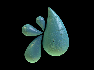 Splash 3d aqua ceramic distressed drop splash water