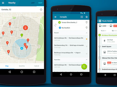 Public Transport Routes. Android app. android city compile details location map material nearby route stop transport