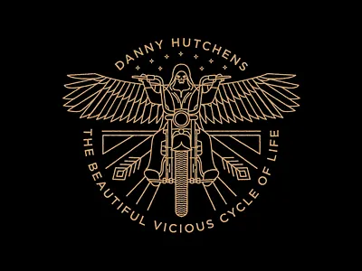 Cycle of Life biker illustration motorcycle