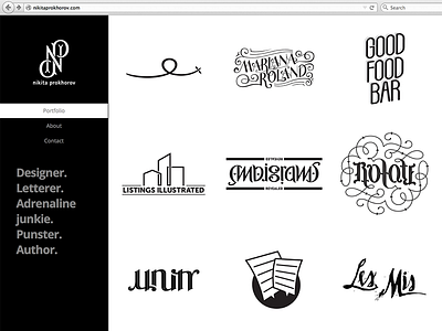 New Portfolio Site... custom type design graphic design hand lettering handlettering lettering logo portfolio responsive typography web design website