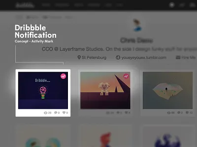 Dribbble Notification? activity concept design dribbble glance icon ui ux