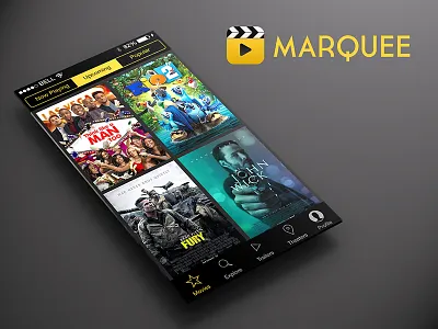 Movies App Preview Shot 1 app dark ios iphone movie trailers ui