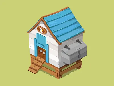 Chicken Coop buidling chicken coop game game art game design isometric vector