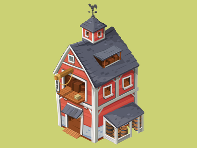 Barn barn game game art game design illustration isometric vector