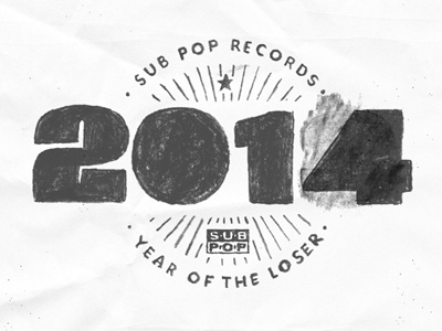 Sub Pop 2014 custom type logo pencil sub pop text type typography