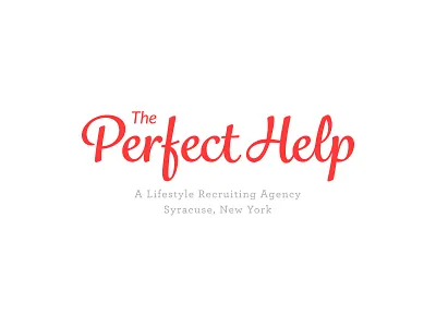 Perfect Help Logo agency branding chef clean cook housekeeper logo maid nanny personal assistant simple