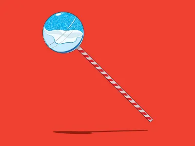 Chupa Snow christmas chupa chups cristal crystal design flat glass illustration lollipop snow sweet