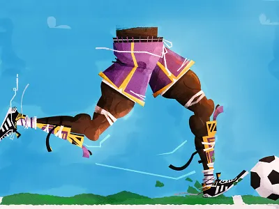 Soccer Kick football illustration kick run sneakers soccer