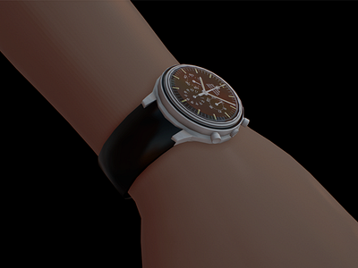 Moon Watch 3d model game asset low poly maya moon watch