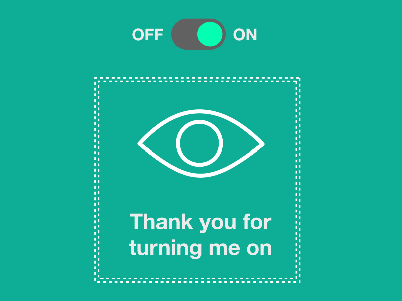 Thank you for turning me on animated gif animation eye gif helvetica iris shape layers turn on