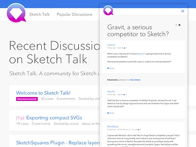 Sketch Talk design forum responsive sketchapp ui user interface web