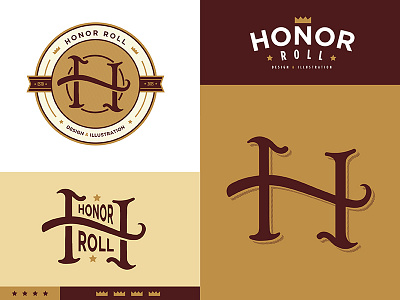 HR branding crown h honor roll instagram star